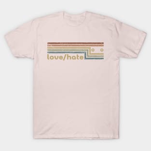 Love/Hate Cassette Stripes T-Shirt